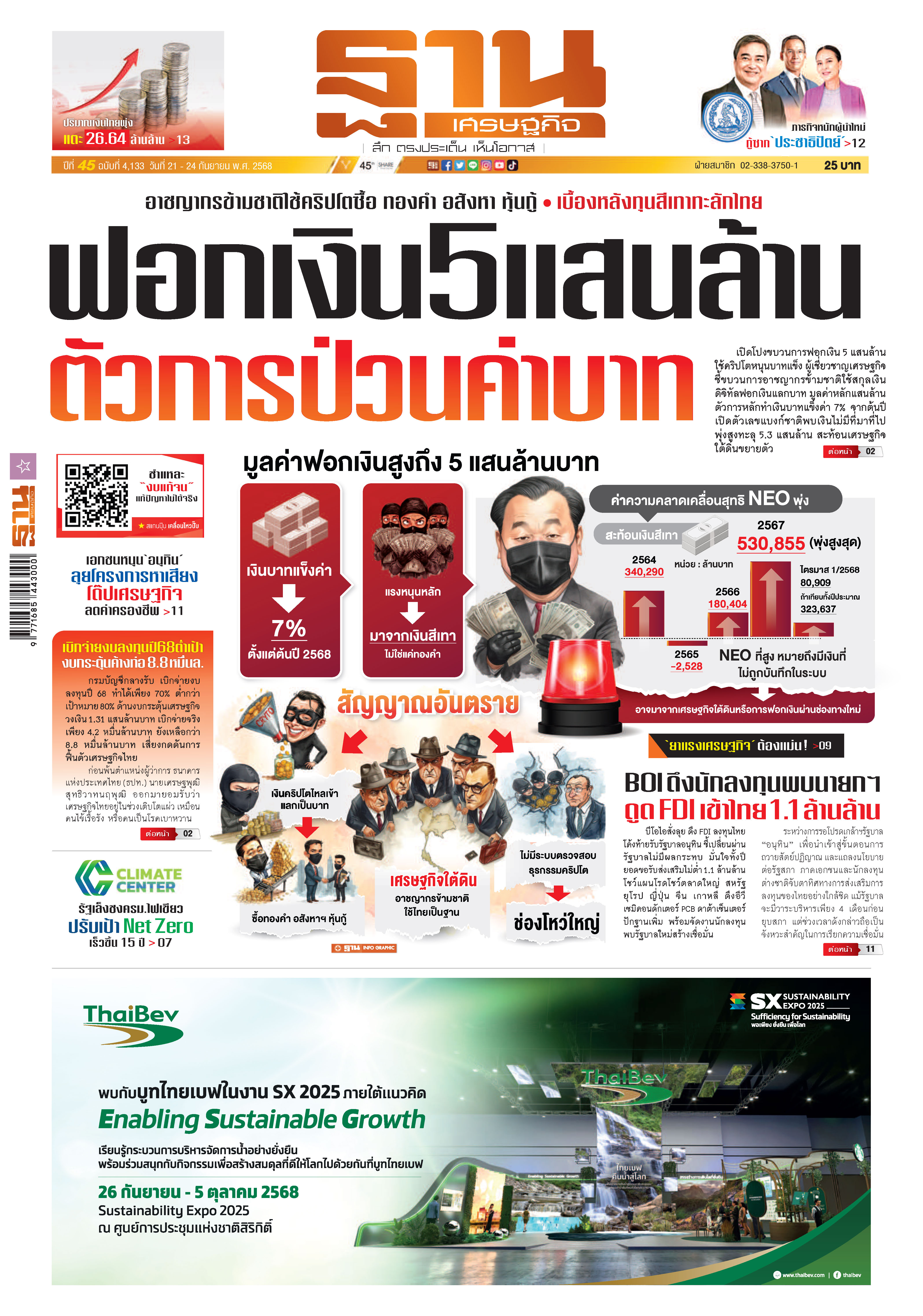 ฐานเศรษฐกิจ 21 - 24 September 2025